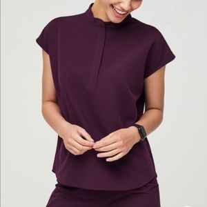 Figs deep purple Rafaela top